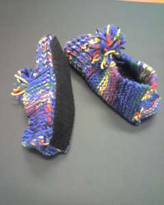 Purple slippers with sole