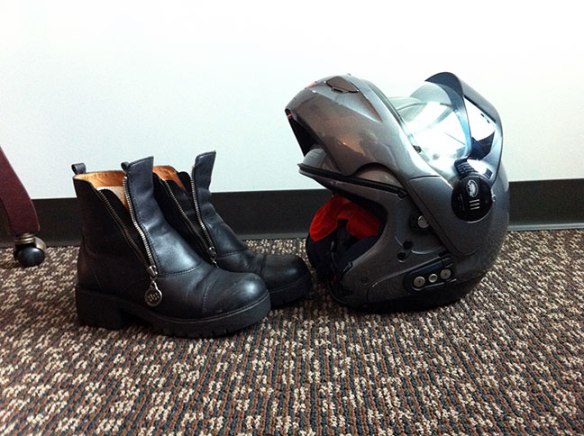 Boots-and-helmet