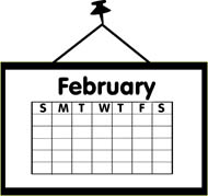 February Calendar Clipart