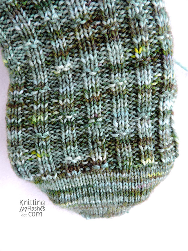 hand-dyed yarn, bamboo sock pattern